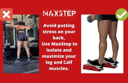 MaxStep Calf and Leg exercise tool, Lightweight Exercise Stepper, Use with Exercise Bands. MaxStep Pantented exercise tool for Exercising Calves and leg muscles by SylverMax. 10.5x6.5x4.75