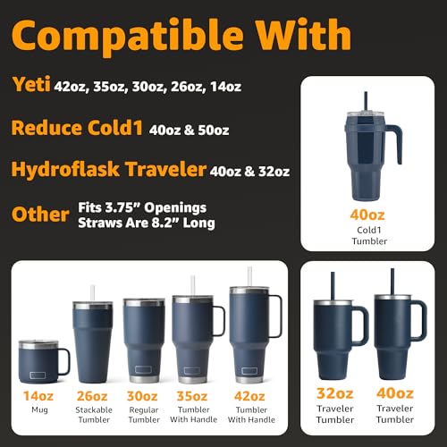 Replacement Straw Lid for Yeti Rambler & Hydroflask 26oz-42oz - Variation 1