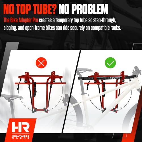 Bike Adapter Bar for Bicycle Rack - Fits Sloping Top Tube Frames