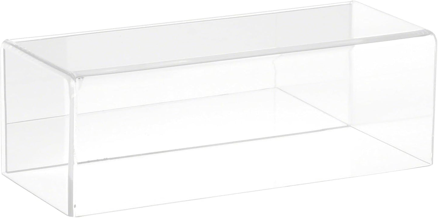 Plymor Clear Acrylic Display Case with Hardwood Base, 9" W x 3.5" D x 3" H