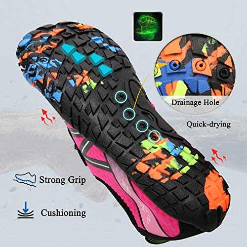 Water Shoes Men Women Barefoot Aquatic Shoes for Beach Pool River - 12 Women / 11 Men, Black