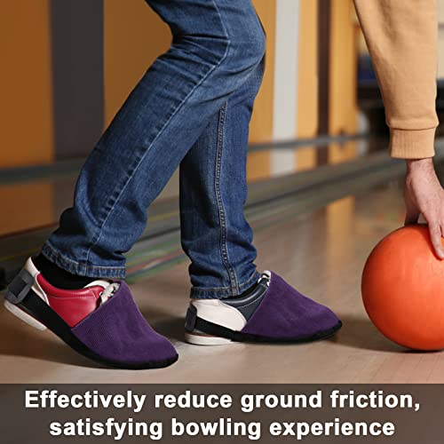 Adjustable Bowling Shoe Cover Sock for Men and Women - 2 Pack Purple