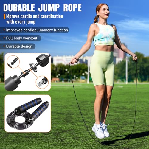 MUROZA Blue 20ft Agility Speed Ladder Training Set with Hurdles & Cones