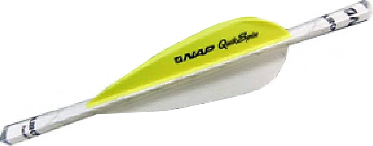 New Archery Products Quikfletch Quikspin 3-Inch 3-Vane Easy-to-Use Stabilizing Fletching for Increased Accuracy of Crossbow Bolts - 6 Pack
