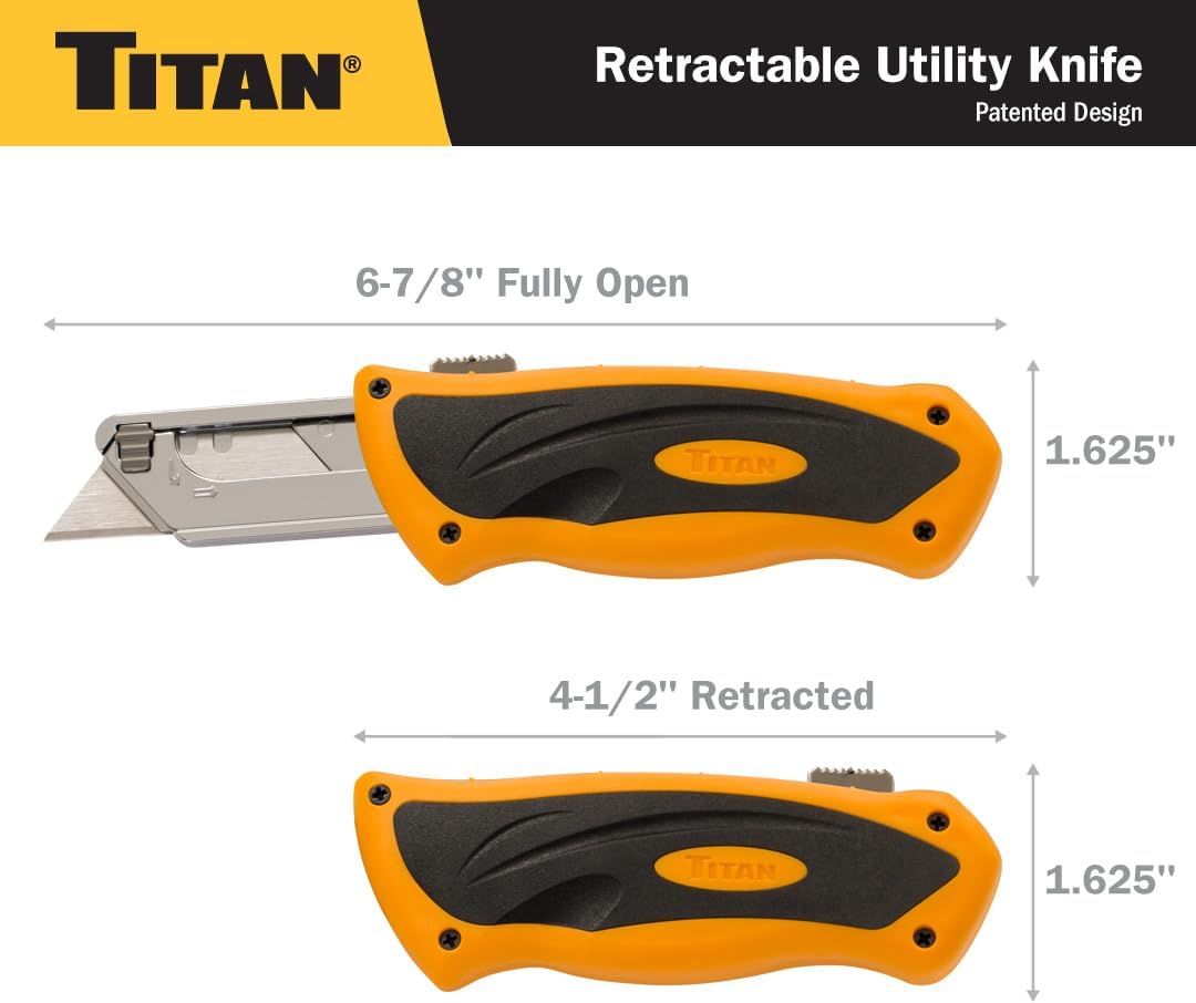 Titan 11020 Folding Pocket Utility Knife (Twin Pack - Red/Blue)
