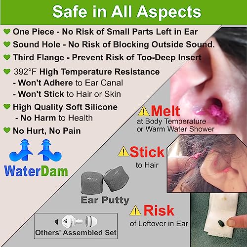 WaterDam A-Series Swimming Ear Plugs - Size 1A+1 Toddler & Kids Waterproof Ear Protection