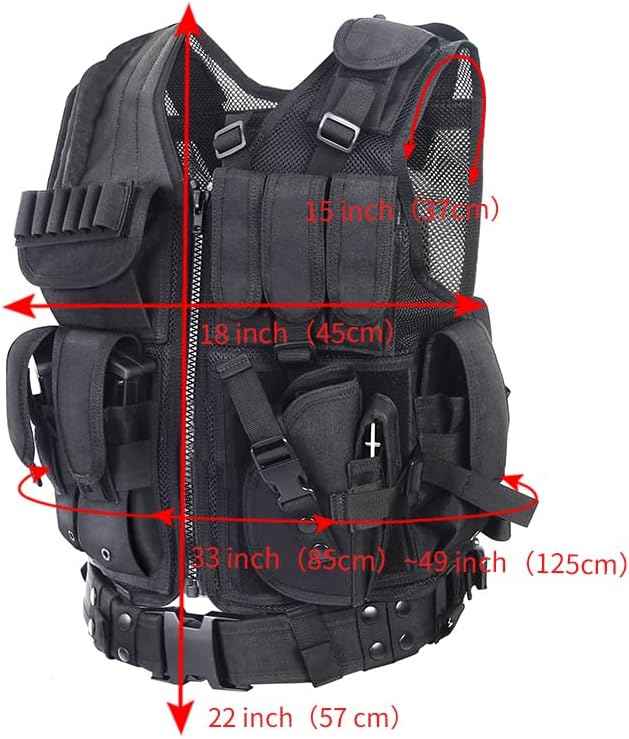 YAKEDA Tactical Vest for Adults - Ultra-Light, Breathable Airsoft Training Gear