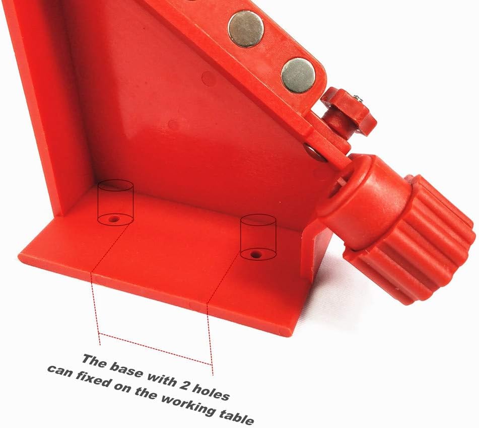 Fletching Tool Jig with Right Straight and Helix Clamps for DIY Archery Arrows Feathers Vanes (Red)