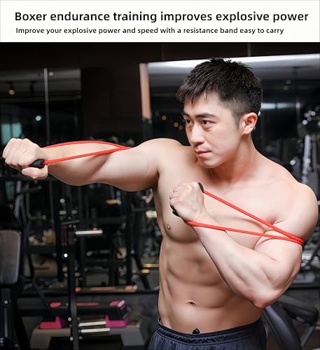 Sansenwanwo Red Boxing Resistance Bands for Speed Strength MMA Martial Arts Training
