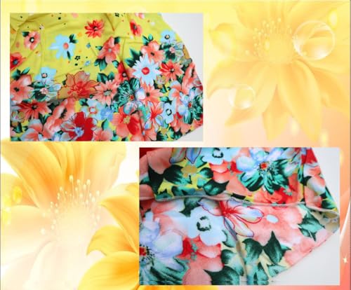 Girls Bohemian Rainbow Dress 2-12T with Necklace - Flower Yellow 9-10 Years