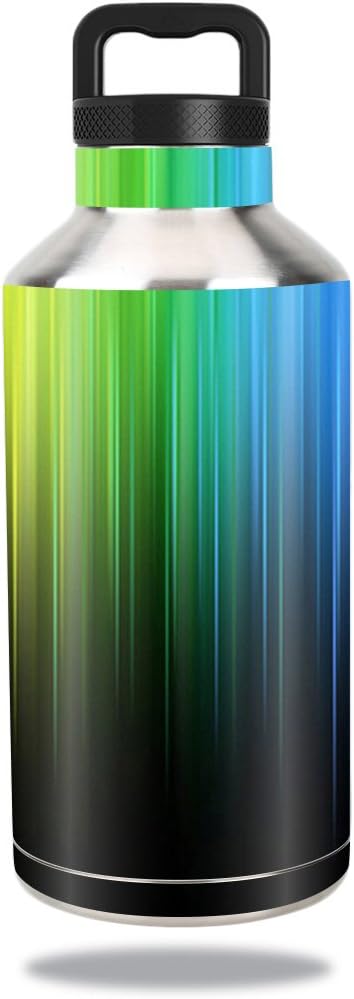 MightySkins Skin Compatible with Ozark Trail Water Bottle 64 oz wrap Cover Sticker Skins Rainbow Explosion
