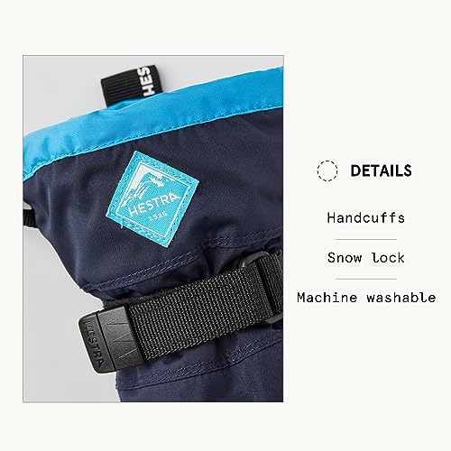 Hestra Gauntlet CZone Junior Glove (Youth 4-14yrs) | Waterproof, Insulated Kids Gloves for Winter, Skiing, Snowboarding