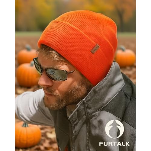 FURTALK Beanie for Men Women Cuffed Thick Knitted Unisex Winter Hat Beanies Skull Cap