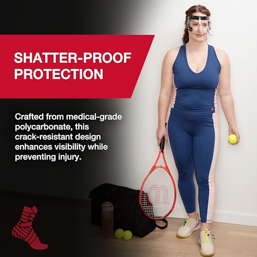 MUELLER Sports Medicine Face Mask for Men & Women, Adjustable Clear Face Guard, Nose & Cheek Protection for Basketball & Cosmetic Procedures, Shatterproof with Foam Padding, One Size