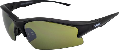 Epoch Eyewear Brodie Sport Golf Motorcycle Sunglasses Black Frame with Green Lens