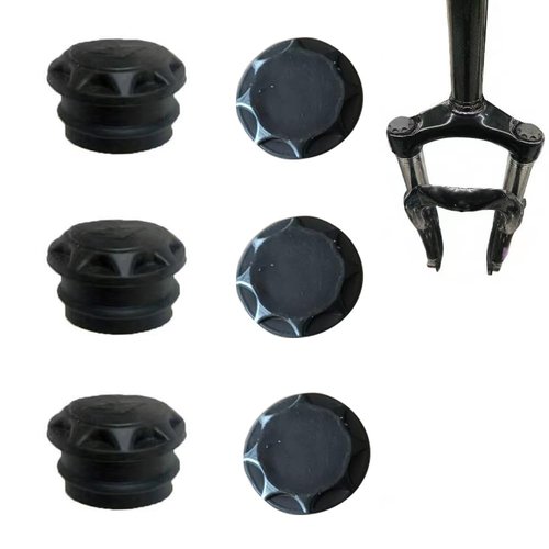 SquEqu 6 Pack Bike Suspension Fork Cap Rubber Dust Cover ID 19mm Protective Plug Shoulder Top Tips for Bike Front Forks Electric Bikes Ebike Oil and Air Shock Absorber Damper Montain Road MTB