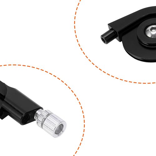 Lwuey V Brake Stroke Converter, Folding Bike V Brake Tension Adapter Brake Cable Aluminum Alloy CNC Machining Caliper Regulator Tensioning Adjust Gear Modification Tool for Road Cycling(Black)