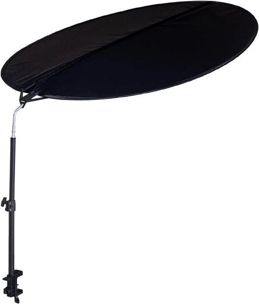 Office Cubicle and Desk Shade - Foldable 36" Circular Shading, Light-proof Desk Canopy，Light Shade with Clamp and Rotatable Rod, Designed for Light Sensitive Workers