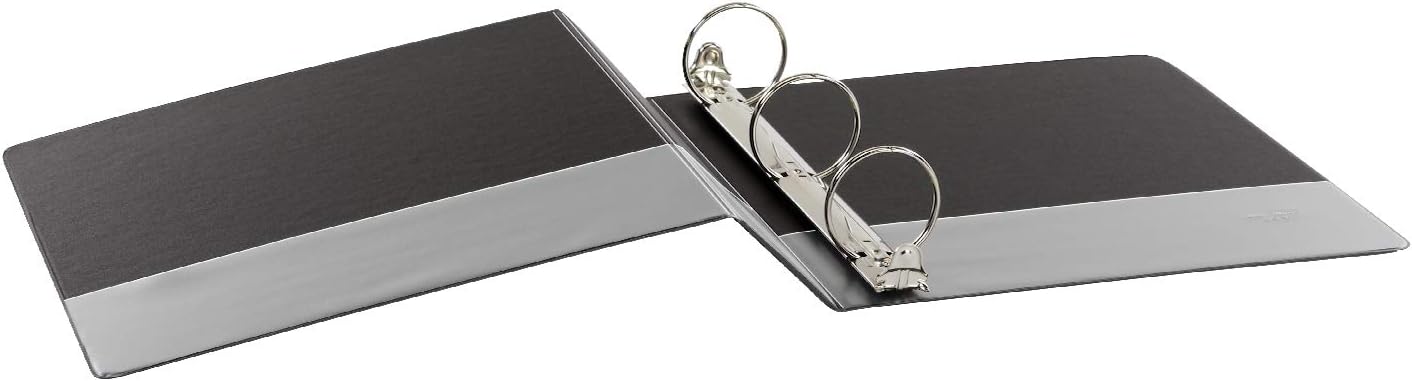 Cardinal Economy 3 Ring Binder, 1 Inch, Presentation View, Black, Holds 225 Sheets, Nonstick, PVC Free, 4 Pack of Binders (79512)