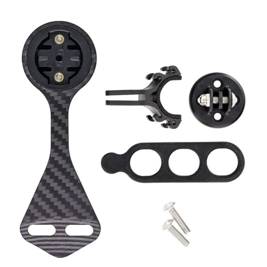 XBERSTAR Integrated Aero Handlebar Out Front Cycling Computer Road Bike Mount Compatible with Garmin,for XOSS G G+ and Bike Light Attachment (Black)