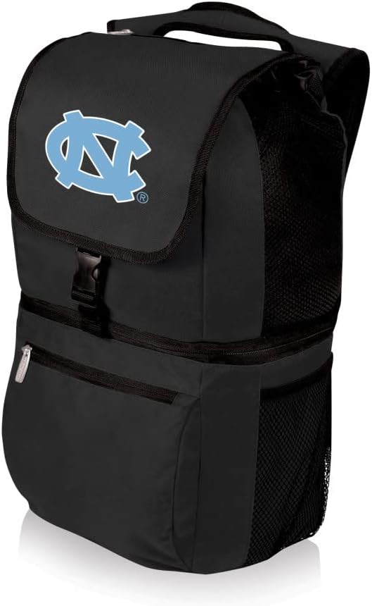 PICNIC TIME NCAA North Carolina Tar Heels Zuma Backpack Cooler - Soft Cooler Backpack - Lunch Cooler, (Black)