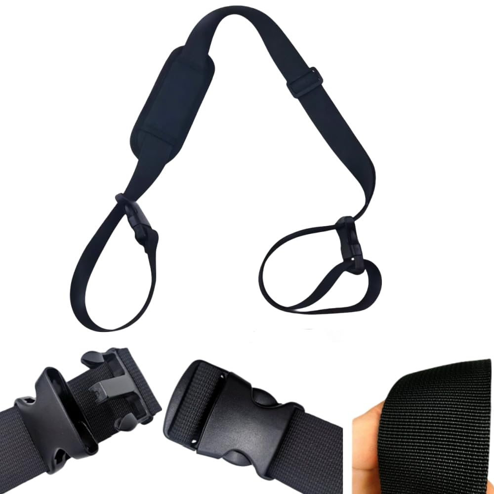 FKUMLUN 3 Pcs Carry Strap for Beach Chair,Adjustable Beach Chair Backpack Straps,Replacement Universal Folding Chair Carry Strap for Beaches Camping Backpacking Picnics Foldable Bikes Outdoor (Black)