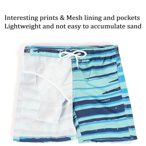 ZERULETS Toddler Boys Swim Trunks 12-14 Years Sky Blue Bathing Suit Shorts