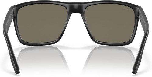 Costa Man Sunglasses Matte Black Frame, Blue Mirror Lenses, 59MM