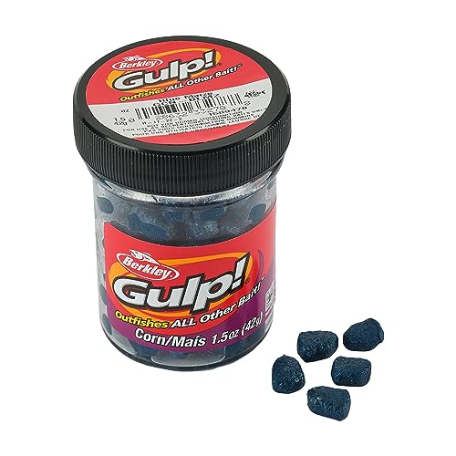 Berkley Gulp! Corn Fishing Bait, Blue Maize, 0.25in, Extreme Scent Dispersion, Great Replacement for Natural Corn, Ideal for Trout, Bass, Crappie, Catfish and More