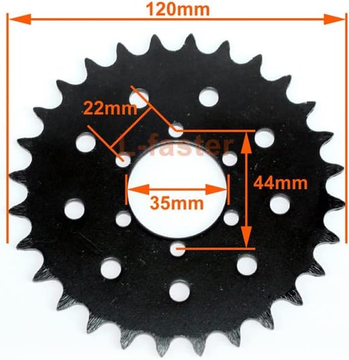 L-faster 16T 25T 28T 32T Bicycle Fixed Sprocket for Brake Disc Mount Big Chain Wheel for Fixed Gear Bike 28 Tooth Sprocket for #410 Bicycle Chain
