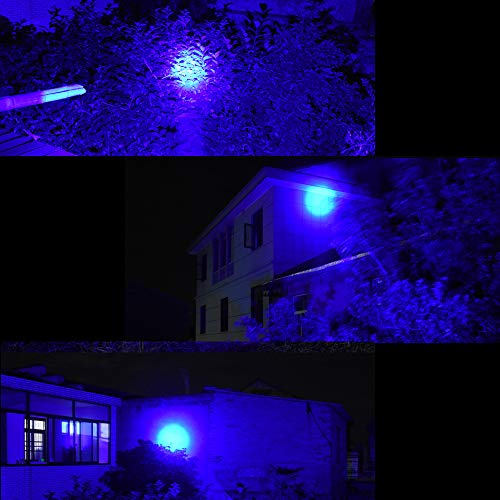 Blue LED Headlamp Flashlight Water-Resistant Zoomable 3 Modes for Outdoor Activities
