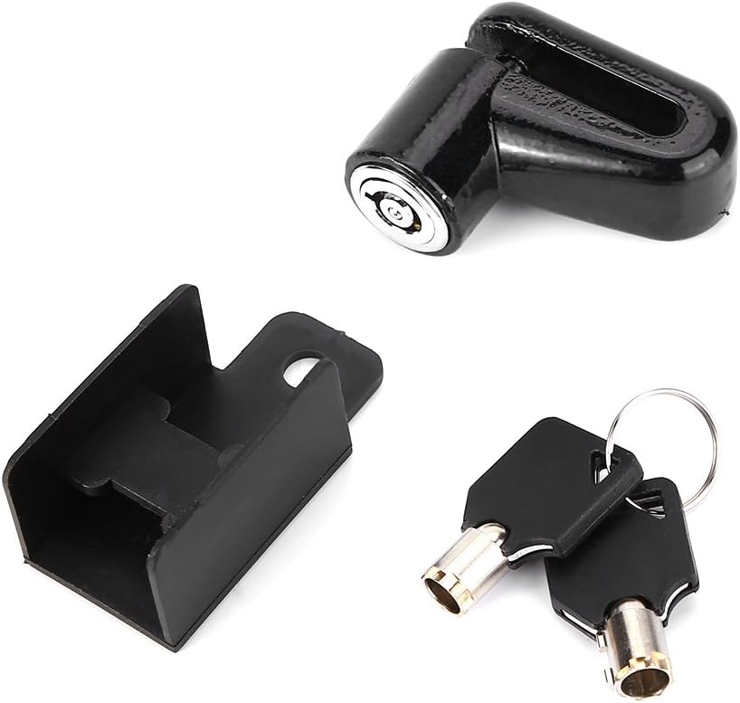 Tbest Disc Brake Lock Mini Anti-Theft Wheel Security Lock with Plastic Frame & Keys for Mountain Road MTB Bike Cycling Rotor Disc Brake Wheel Lock 3 Colors