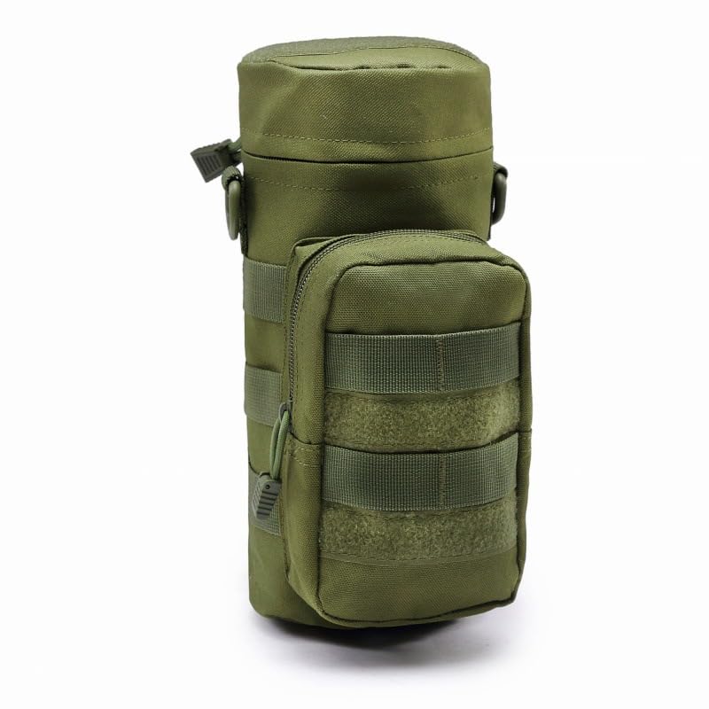 Molle Water Bottle Carrier Bag, Bottle Pouch Holder, Adjustable Shoulder Hand Strap Sling Neoprene Sleeve Sports Water Bottle Accessories for Hiking Travelling Camping