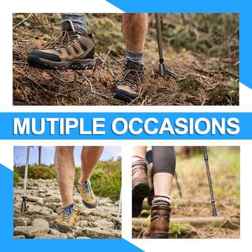 supregear Trekking Pole Tips, 8 Pcs Anti-Slip and Shock Absorbing Rubber Feets for Walking Stick, Fits Most Standard Hiking, Trekking, Walking Poles, 11 mm/0.43 inch Diameter