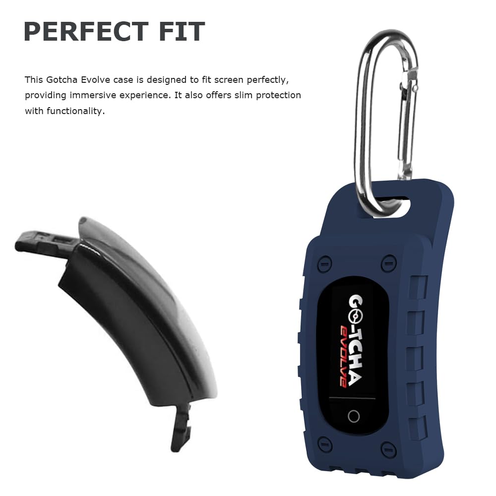 Chanvoo Silicone Case for Go-tcha Evolve with Keychain Carabine (Blue)