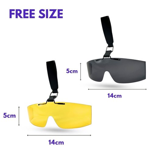 XII WY Polarized Hat Visors Clips Cap Clip on Sunglasses Rimless Anti-Glare UV Protection