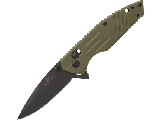 Rancor IX Slide Lock Flipper Knife 4-3/8" Blade - OD Green