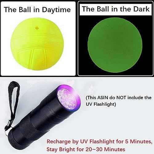Glow in The Dark Balls, Spike Replacement Ball, Roundnet Game Balls - Play at Night, Light Up for 20-30 Minutes