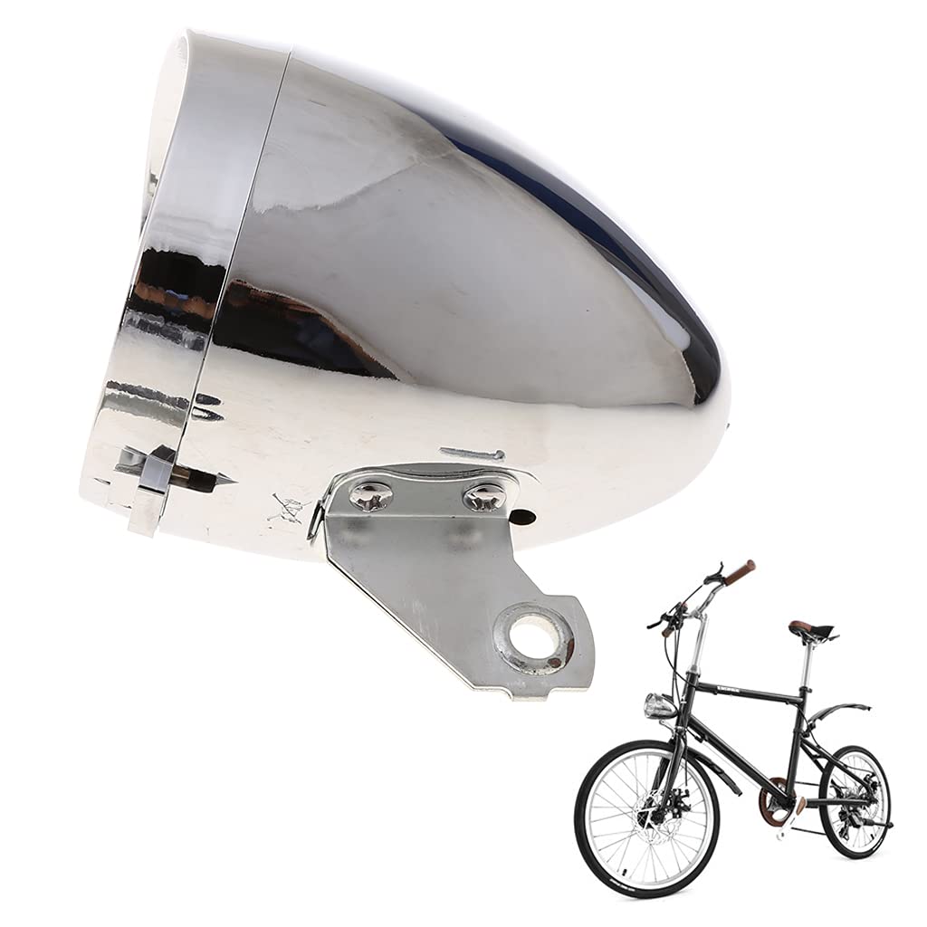 FGDTREE Classic Retro Streamlined Bicycle for Head Light LED Metal B Cycling Lighting Equipment