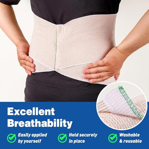AZEN Premium 10 Pack Elastic Bandage Wrap 6 Inch, Compression Wrap Bandage for Legs, Lymphedema Wraps for Legs, Ankle, Knee, Tummy