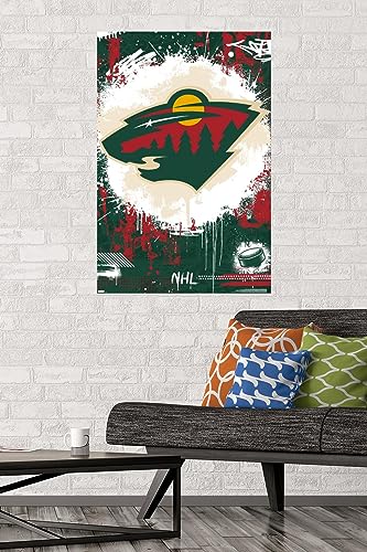 Minnesota Wild Wall Poster - Maximalist Logo 23 x 34 Inches, Unframed