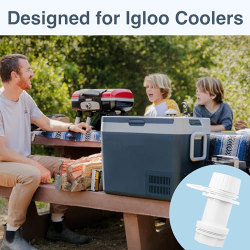 2 Pack Cooler Drain Plug Replacement Kit for Igloo 50-165 Qt Coolers with Tethered Caps