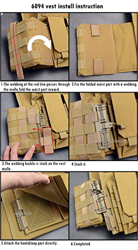 Black Quick Release Cummerbund Kit for Plate Carriers MOLLE Compatible