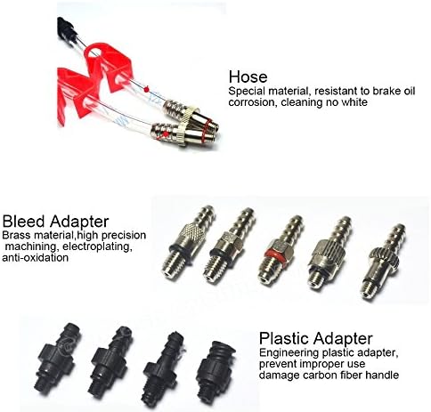 Mineral Oil Bicycle Hydraulic Disc Brake Bleed Kit for All Series Shimano/Magura/Tektro/Zoom/CSC/Echo/Giant / HS33 / Nutt Cycling (Professional kit)