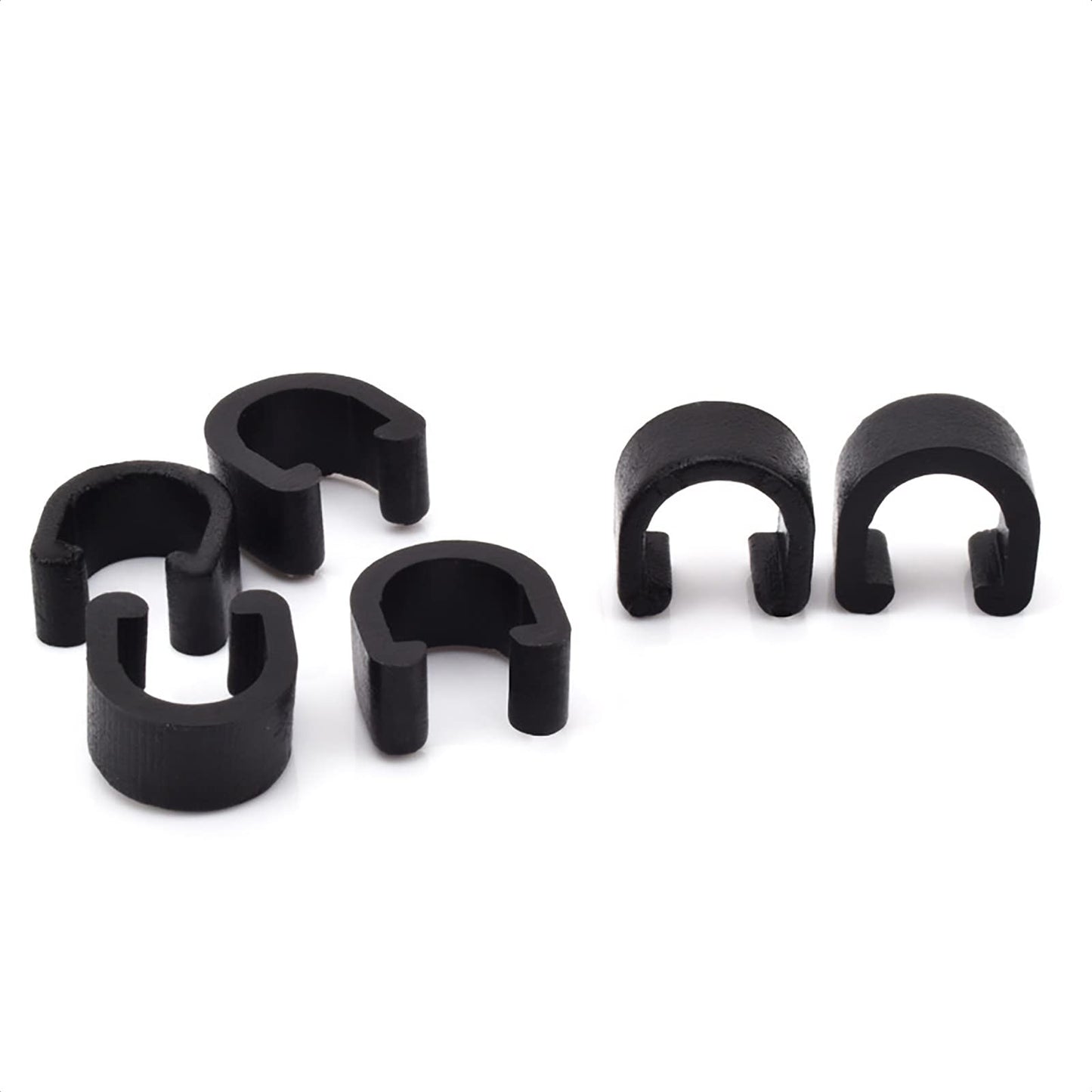 KIEVODE 10 PCS Bike C-Clips Clamps for Brake and Shift Cables - Mountain Road Bicycle MTB Housing Hose Guide Clamps