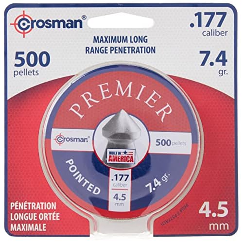 Crosman 7-P577 Pointed .177-Caliber Pellets, Lead(500-Count)
