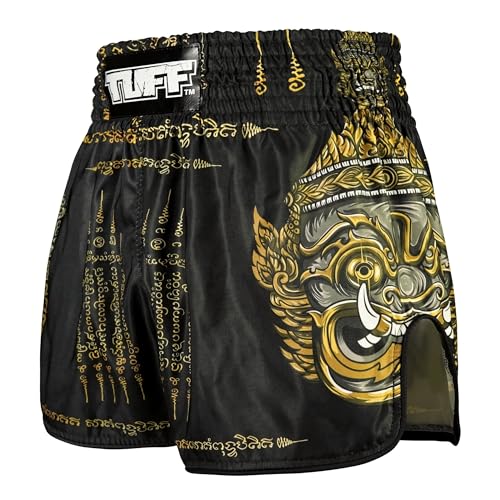 Muay Thai Boxing Shorts - Large Retro Classic Slim Fit MMA Kickboxing Set