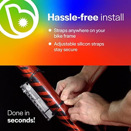 GoBrightz LED Bike Frame Light - Night Riding Underglow Light Bar with 4 Modes - Cool Bicycle Lights for Kids & Adults