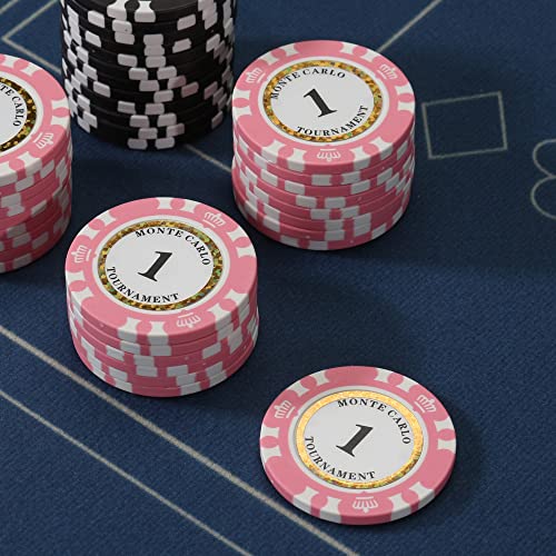 14g Clay Poker Chips Set of 125 Denominations Casino Chips for Poker & Blackjack