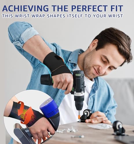 HiRui Ultra-Thin Elastic Wrist Brace Pack of 2 - Support & Pain Relief